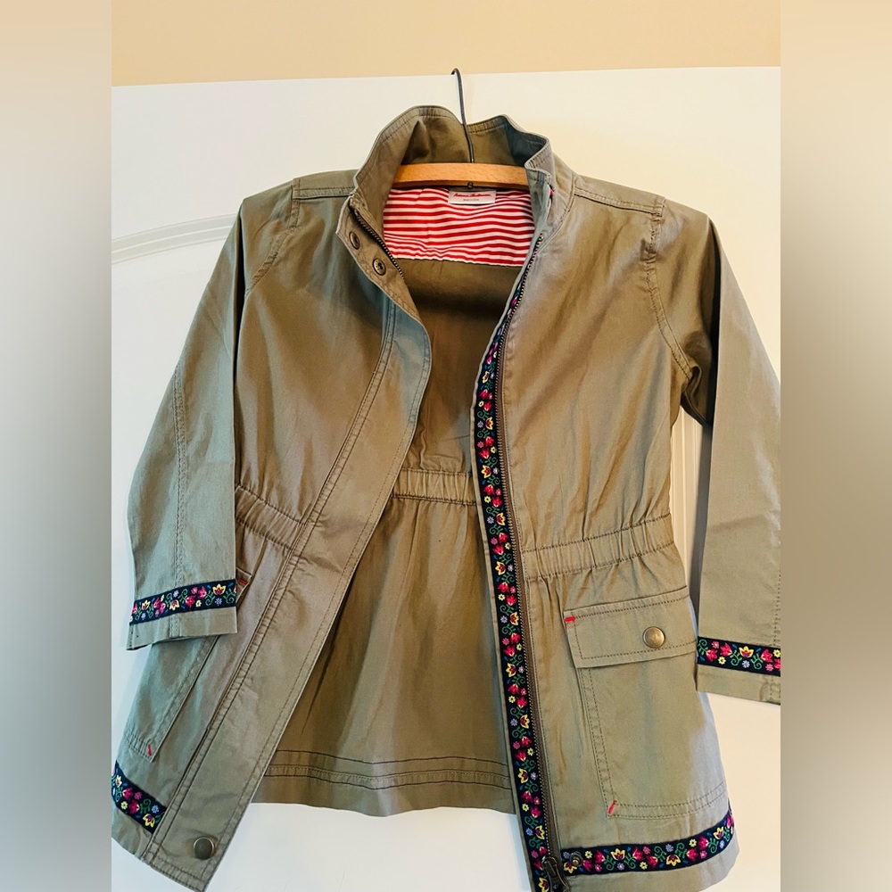 Hanna Andersson Floral Trim Jacket Size 6-7 NWOT🍁🍂 - Picture 3 of 6